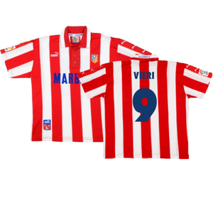 Atletico Madrid 1997-1998 Home Shirt (M) (Excellent) (Vieri 9)_0