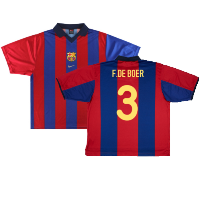 Barcelona 2000-01 Home Shirt (XL) (Very Good) (F.De Boer 3)