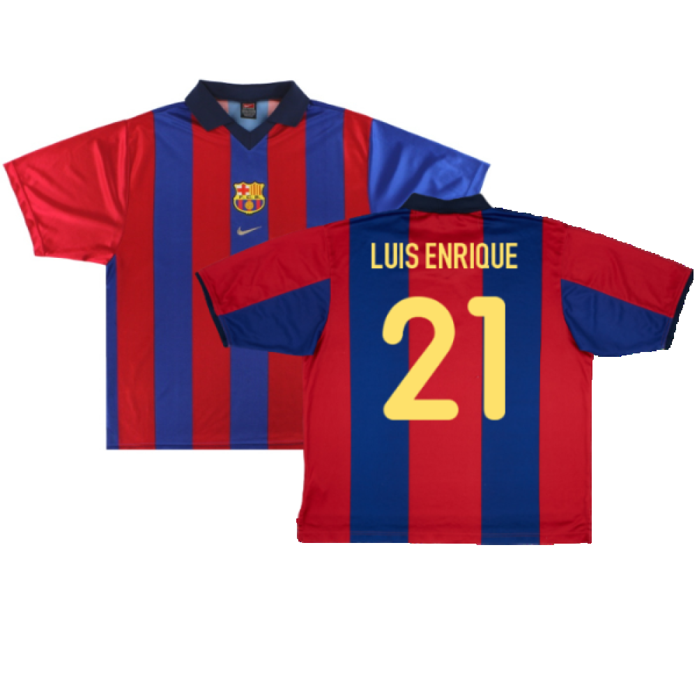 Barcelona 2000-01 Home Shirt (XL) (Very Good) (Luis Enrique 21