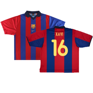 Barcelona 2000-01 Home Shirt (XL) (Very Good) (Xavi 16)_0