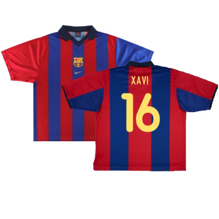 Barcelona 2000-01 Home Shirt (XL) (Very Good) (Xavi 16)