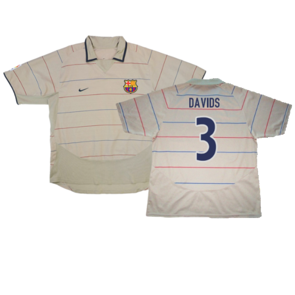 Barcelona 2003 04 Away Shirt L Very Good Davids 3 Classic Football Kit