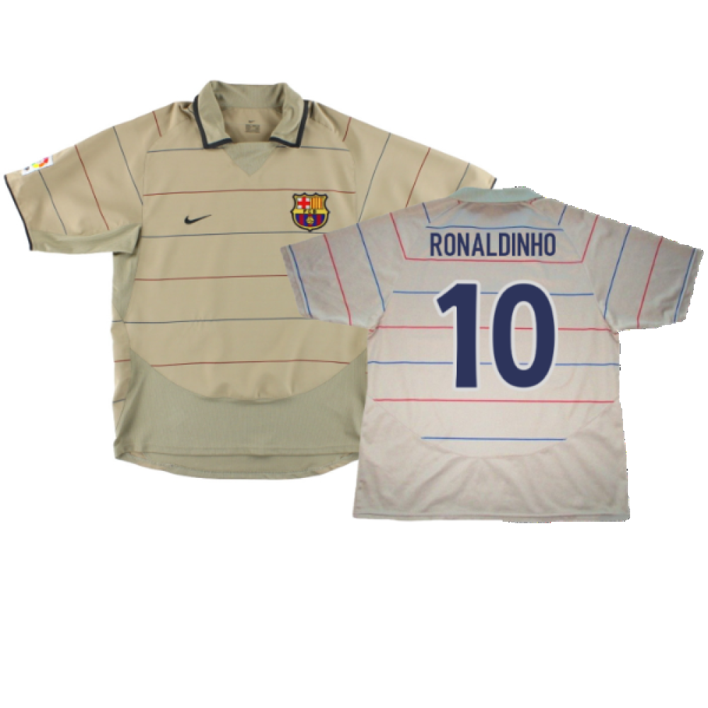 Barcelona 2003 04 Away Shirt M Excellent Ronaldinho 10 Classic Football Kit