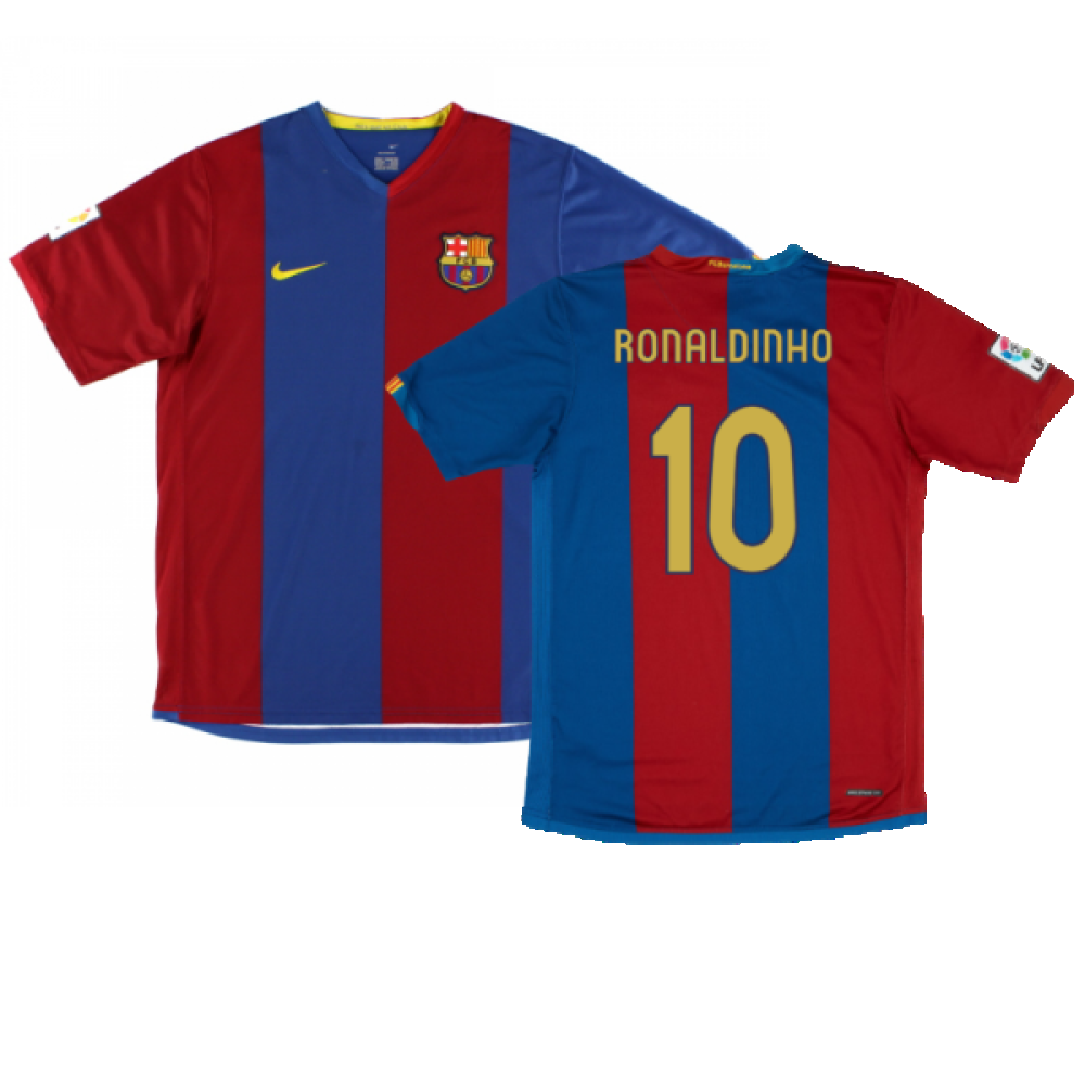 Barcelona 2006-07 Home Shirt (Sponsorless) (Excellent) (Ronaldinho