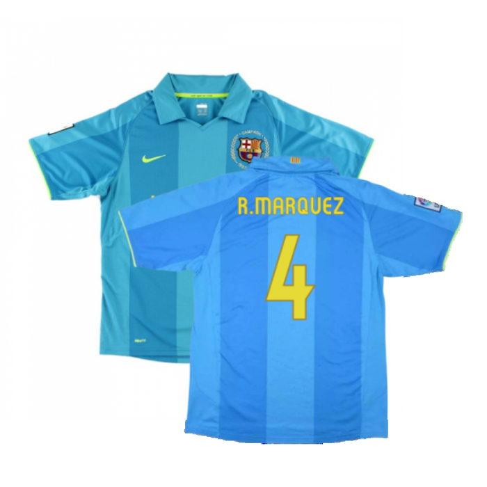 Barcelona 2007-08 Away Shirt (XXL) (Excellent) (R.Marquez 4)