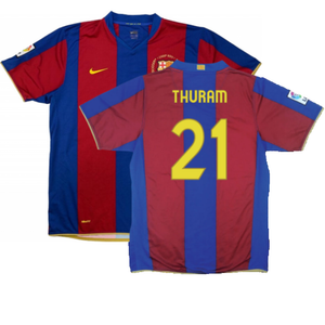 Barcelona 2007-08 Home Shirt (S) (Excellent) (Thuram 21)_0