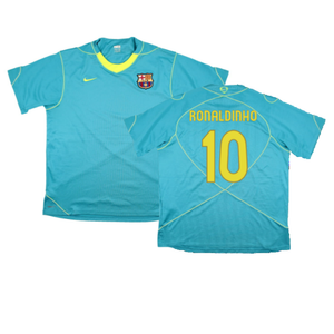 Barcelona 2007-08 Nike Training Shirt (XLB) (Good) (Ronaldinho 10)_0