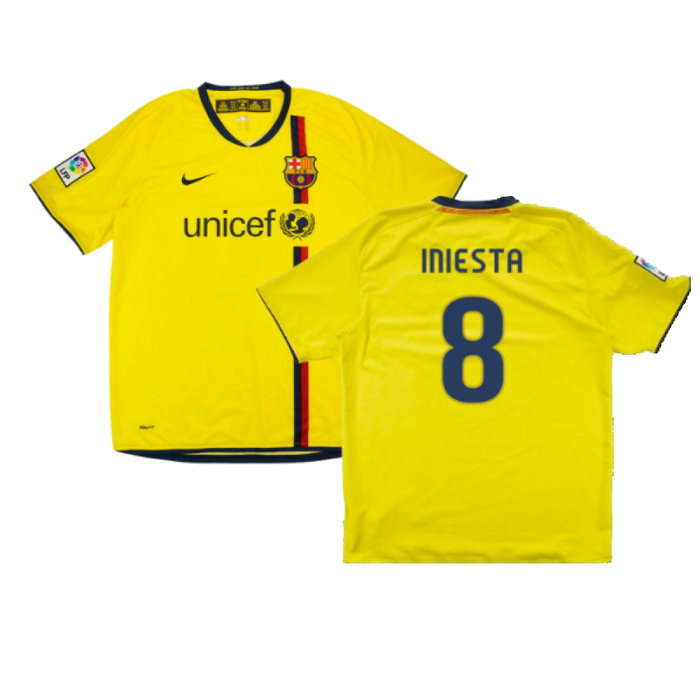 Barcelona 2008-10 Away Shirt (M) (Iniesta 8) (Very Good)