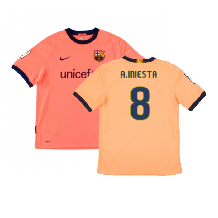 Barcelona 2009-10 Away Shirt (S) (Excellent) (A.Iniesta 8)