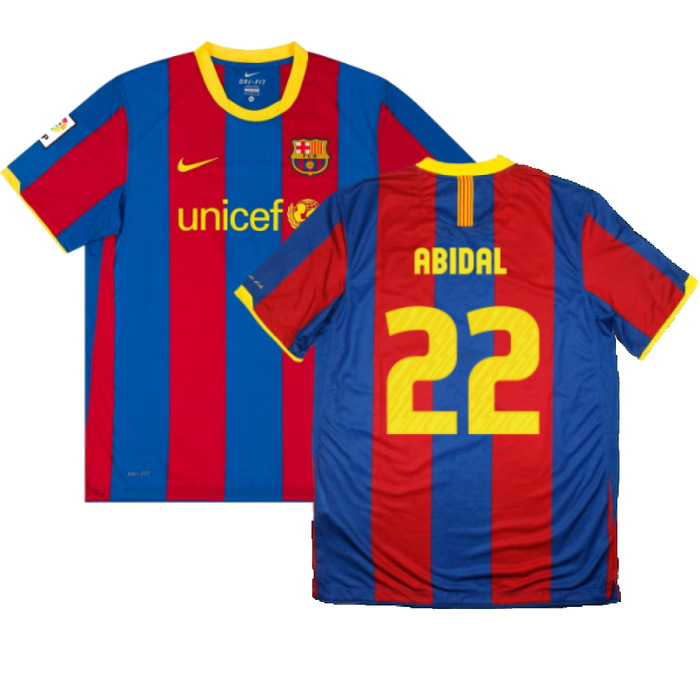 Barcelona 2010-11 Home Shirt (L) (Very Good) (Abidal 22)