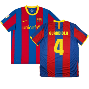 Barcelona 2010-11 Home Shirt (L) (Very Good) (Guardiola 4)_0