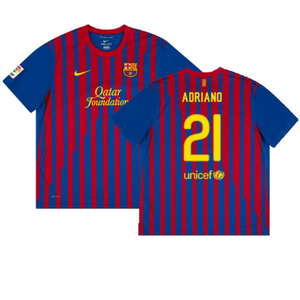 Barcelona 2011-12 Home Shirt (LB) (Good) (Adriano 21)_0