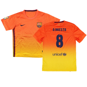 Barcelona 2012-13 Away Shirt (Sponsorless) (LB) (A INIESTA 8) (Very Good)_0