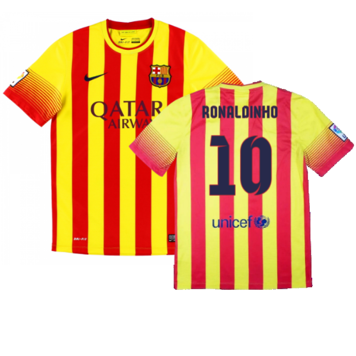 Barcelona 2013-14 Away Shirt (Very Good) (Ronaldinho 10)