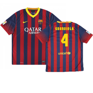 Barcelona 2013-14 Home Shirt (Very Good) (Guardiola 4)_0