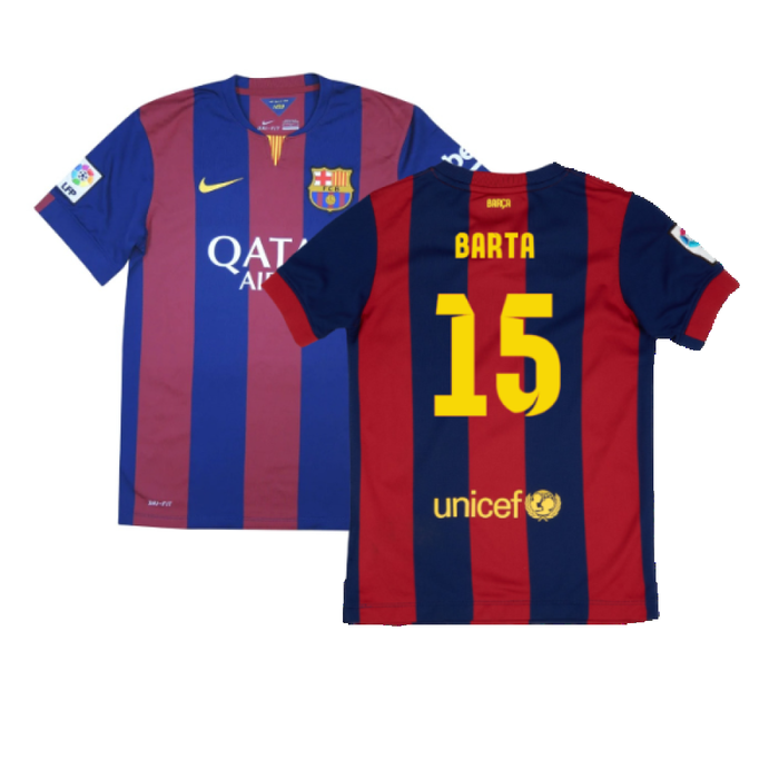 Barcelona 2014-15 Home Shirt (XL Boys) (Very Good) (Barta 15)