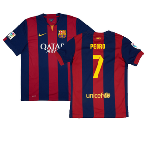 Barcelona 2014-15 home shirt (L) (Mint) (Pedro 7)_0