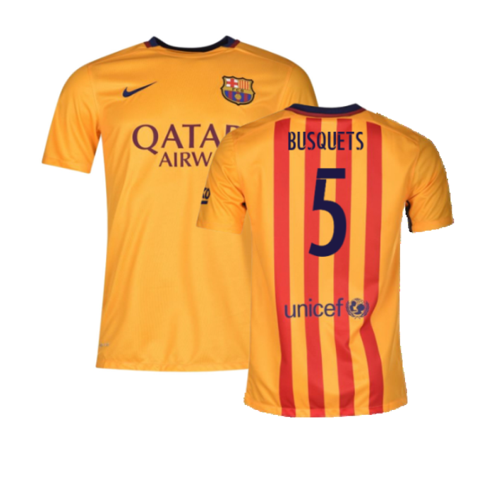 Barcelona 2015-16 Away Shirt (MB) (Mint) (Busquets 5)