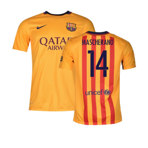 Barcelona 2015-16 Away Shirt (XLB) (Excellent) (Mascherano 14)_0