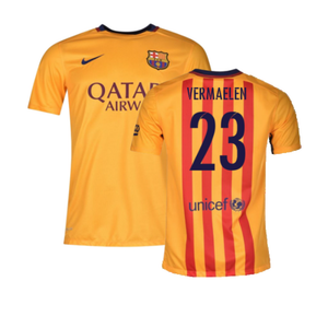 Barcelona 2015-16 Away Shirt (L) Suarez #9 (Excellent) (Vermaelen 23)_0