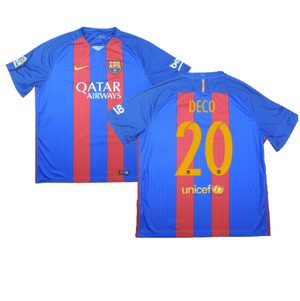 Barcelona 2016-17 Home Shirt (S) (Deco 20) (Good)_0