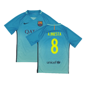 Barcelona 2016-17 Third Shirt (XLB) Messi #10 (Mint) (A.Iniesta 8)_0