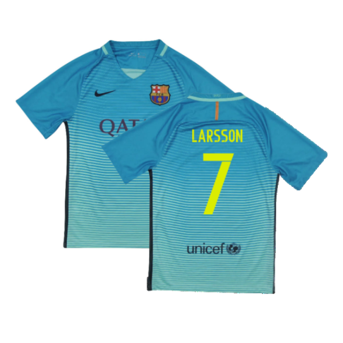 Barcelona 2016-17 Third Shirt (XLB) Messi #10 (Mint) (Larsson 7)