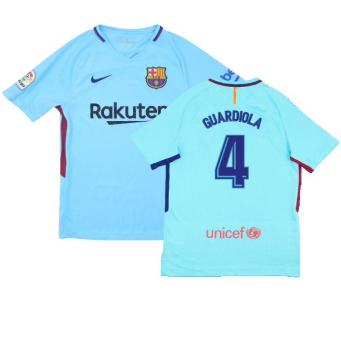 Barcelona 2017-18 Away Shirt (2XL) (Very Good) (Guardiola 4)