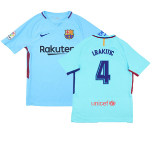 Barcelona 2017-18 Away Shirt (2XL) (Very Good) (I.Rakitic 4)_0