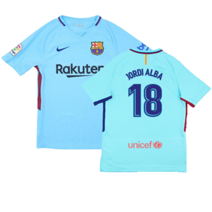 Barcelona 2017-18 Away Shirt (2XL) (Very Good) (Jordi Alba 18)_0