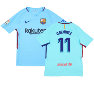 Barcelona 2017-18 Away Shirt (2XL) (Very Good) (O.Dembele 11)_0