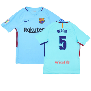 Barcelona 2017-18 Away Shirt (2XL) (Very Good) (Sergio 5)_0