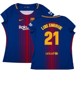 Barcelona 2017-18 Home Shirt (Womens) (XL) (Mint) (Luis Enrique 21)_0