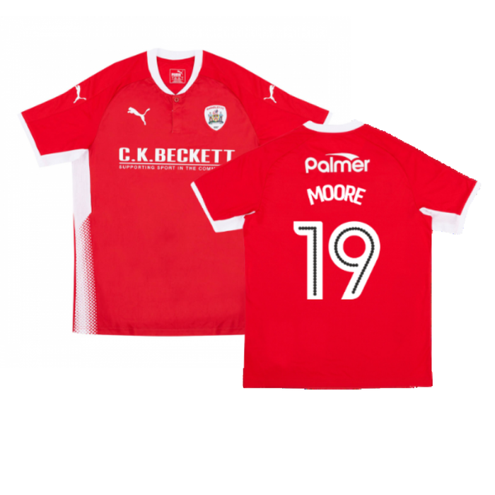 Barnsley 2017-18 Home Shirt (Mint) (MOORE 19)