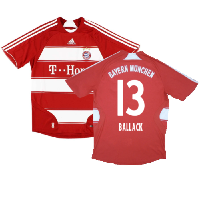 Bayern Munich 2007-08 Home Shirt (M) (Very Good) (Ballack 13)