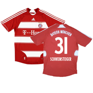 Bayern Munich 2007-08 Home Shirt (M) (Very Good) (Schweinsteiger 31)_0