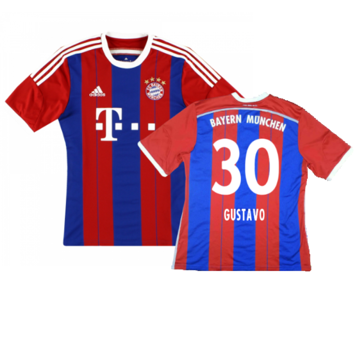 Bayern Munich 2014-15 Home Shirt (S) (Mint) (Gustavo 30)