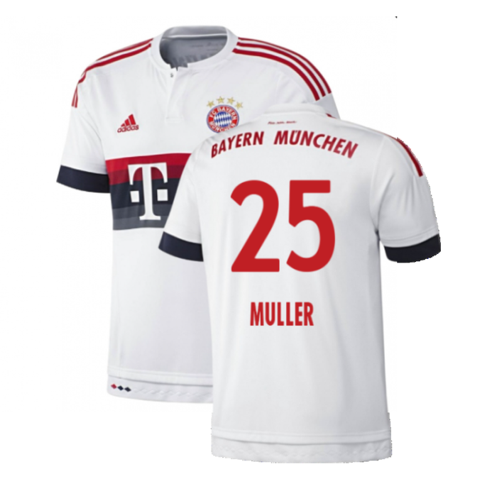 Bayern Munich 2015-16 Away Shirt (2XL) (Good) (Muller 25)