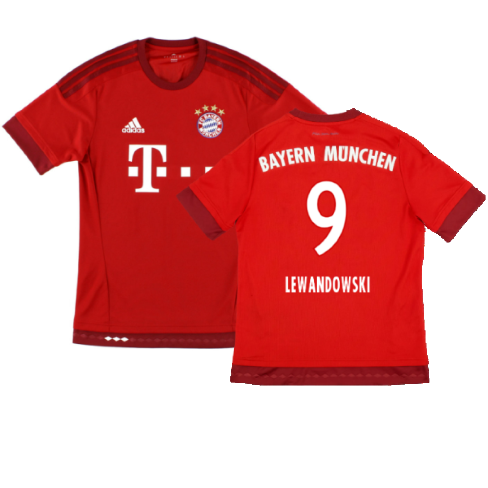 Bayern Munich 2015-16 Home Shirt (XL) (Very Good) (Lewandowski 9