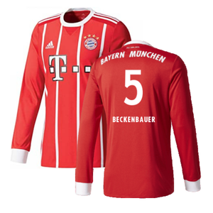 Bayern Munich 2017-18 Home Long Sleeve Shirt (XL) (Excellent) (Beckenbauer 5)_0