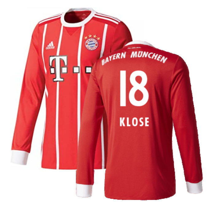 Bayern Munich 2017-18 Home Long Sleeve Shirt (XL) (Excellent) (Klose 18)