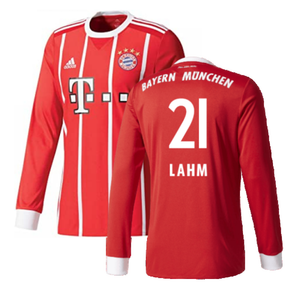 Bayern Munich 2017-18 Home Long Sleeve Shirt (XL) (Excellent) (Lahm 21)_0