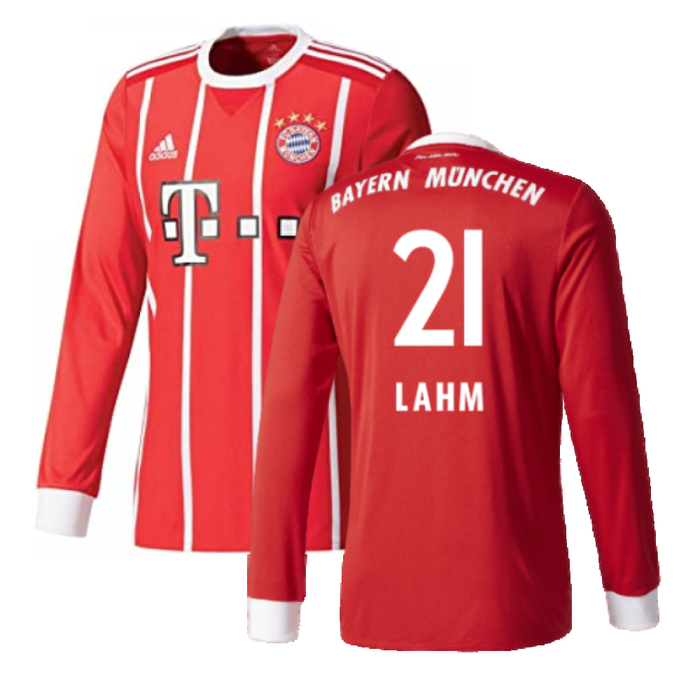 Bayern Munich 2017-18 Home Long Sleeve Shirt (XL) (Excellent) (Lahm 21)