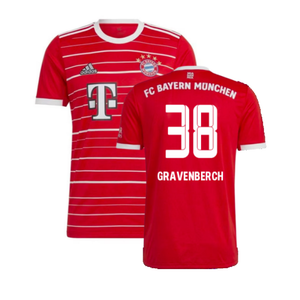 Bayern Munich 2022-23 Home Shirt (M) (GRAVENBERCH 38) (Excellent)_0