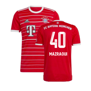 Bayern Munich 2022-23 Home Shirt (M) (MAZRAOUI 40) (Excellent)_0