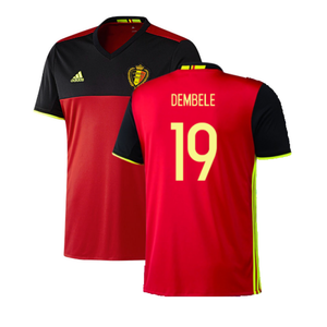 2016-2017 Belgium Home Adidas Football Shirt (xl) (Good) (Dembele 19)_0