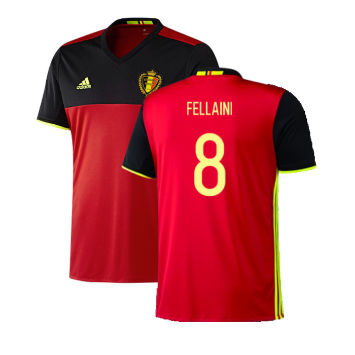 2016-2017 Belgium Home Adidas Football Shirt (xl) (Good) (Fellaini 8)