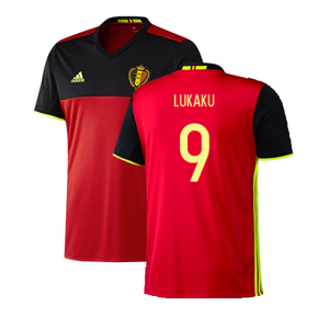 2016-2017 Belgium Home Adidas Football Shirt (xl) (Good) (Lukaku 9)_0