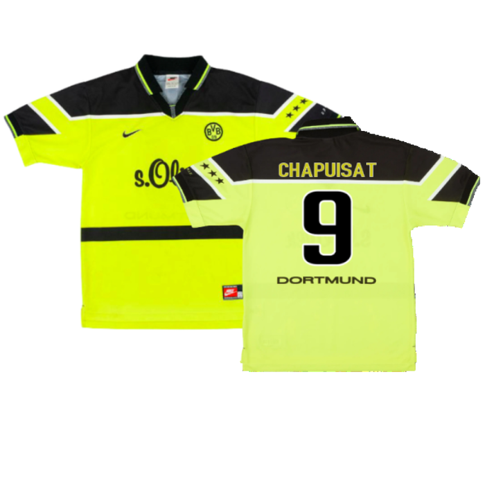 Borussia Dortmund 1997-1998 Home Shirt (L) (Excellent) (Chapuisat 9)
