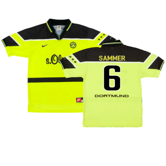 Borussia Dortmund 1997-1998 Home Shirt (XXL) (Very Good) (Sammer 6)_0